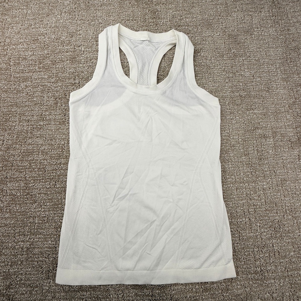 Athleta Tank Top Womens M Pink White Set of 2 Racerback Space Dye Mesh Athletic - Picture 8 of 12
